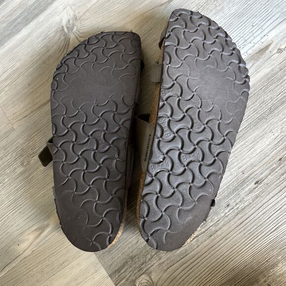 Birkenstock Mayari Birkibuc Leather Sandals in Stone Womens Size 41 (10) - Picture 6 of 8